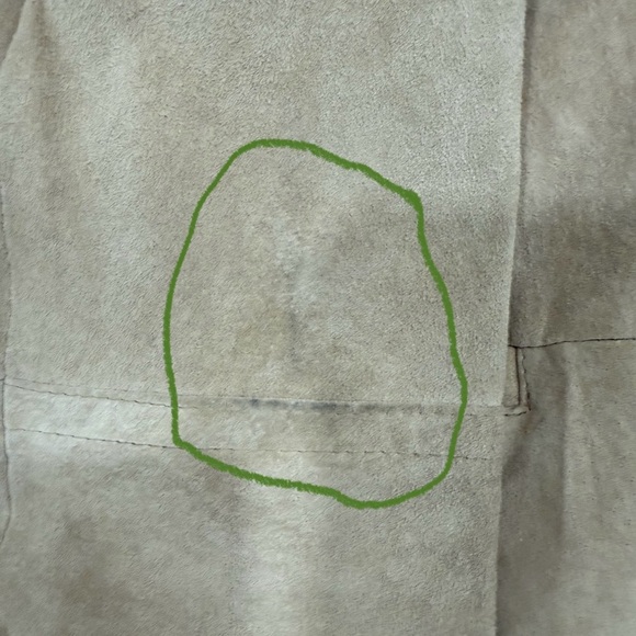 I.e. Tan Genuine Suede Leather 2 Buttons Blazer Size XL - Picture 4 of 6